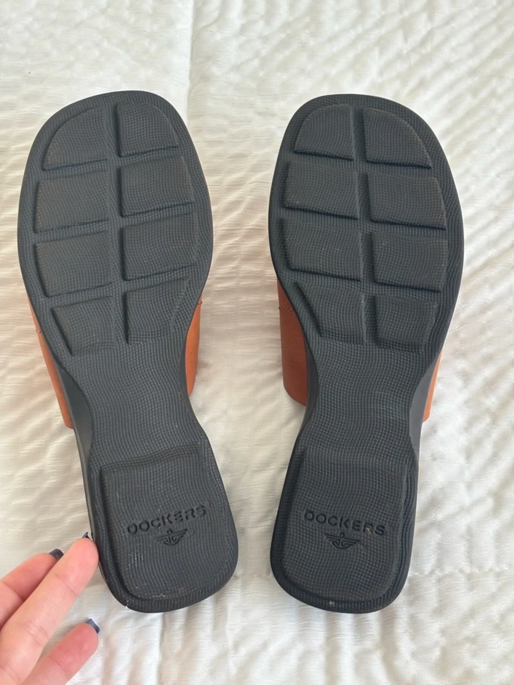 Dockers Womens Leather Slide Sandals Brown Size 6.5 Comfort Casual Summer - Picture 6 of 7